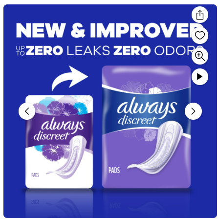 Load image into Gallery viewer, Always Discreet Incontinence Pads, Moderate Absorbency, Regular Length, 108 CT
