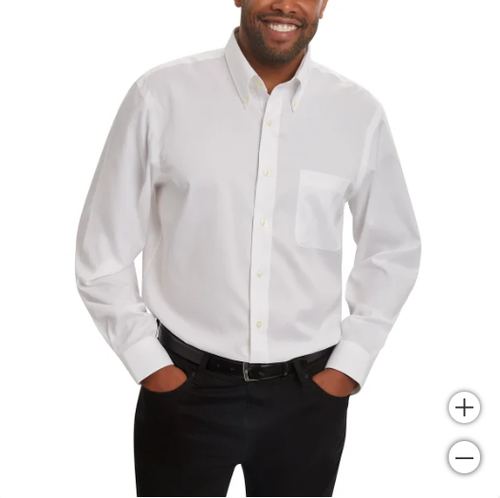 Load image into Gallery viewer, Kirkland Signature Men&#39;s Traditional Fit Dress Shirt - Exact Sleeve Length
