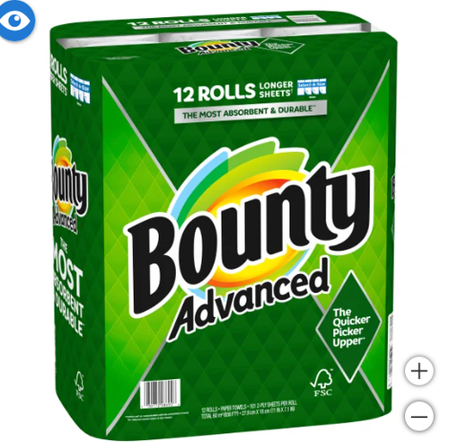 Load image into Gallery viewer, Bounty Advanced Paper Towels, 2-Ply, 101 Sheets, 12-count
