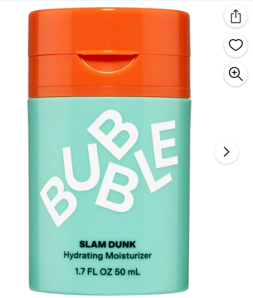 Bubble Skincare Slam Dunk Hydrating Face Moisturizer, for Normal to Dry Skin, 1.7 fl oz/ 50mL