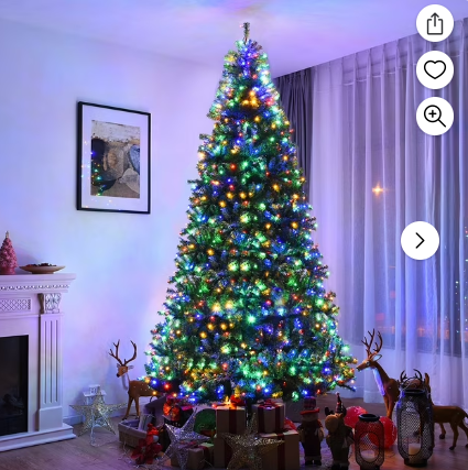 Load image into Gallery viewer, Costway 9Ft Pre-Lit Artificial Christmas Tree Hinged 1000 LED Lights
