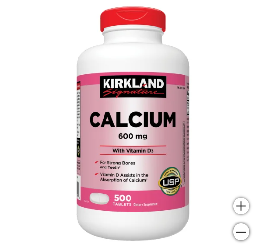 Kirkland Signature Calcium 600 mg. with Vitamin D3, 500 Tablets