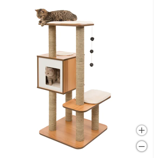 Load image into Gallery viewer, Vesper High Base Cat Tree - Walnut
