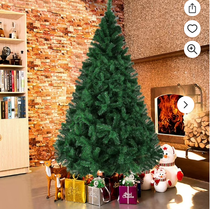 Load image into Gallery viewer, Ktaxon 7ft Artificial Christmas Pine Tree with 1100 Tips, Xmas Indoor Decoration Full Tree with Solid Metal Legs
