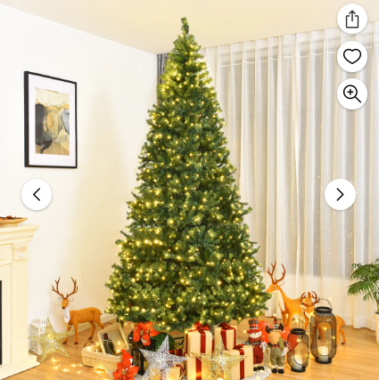 Load image into Gallery viewer, Costway 9Ft Pre-Lit Artificial Christmas Tree Hinged 1000 LED Lights
